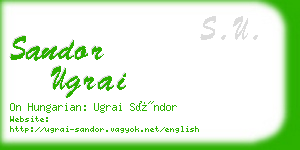 sandor ugrai business card